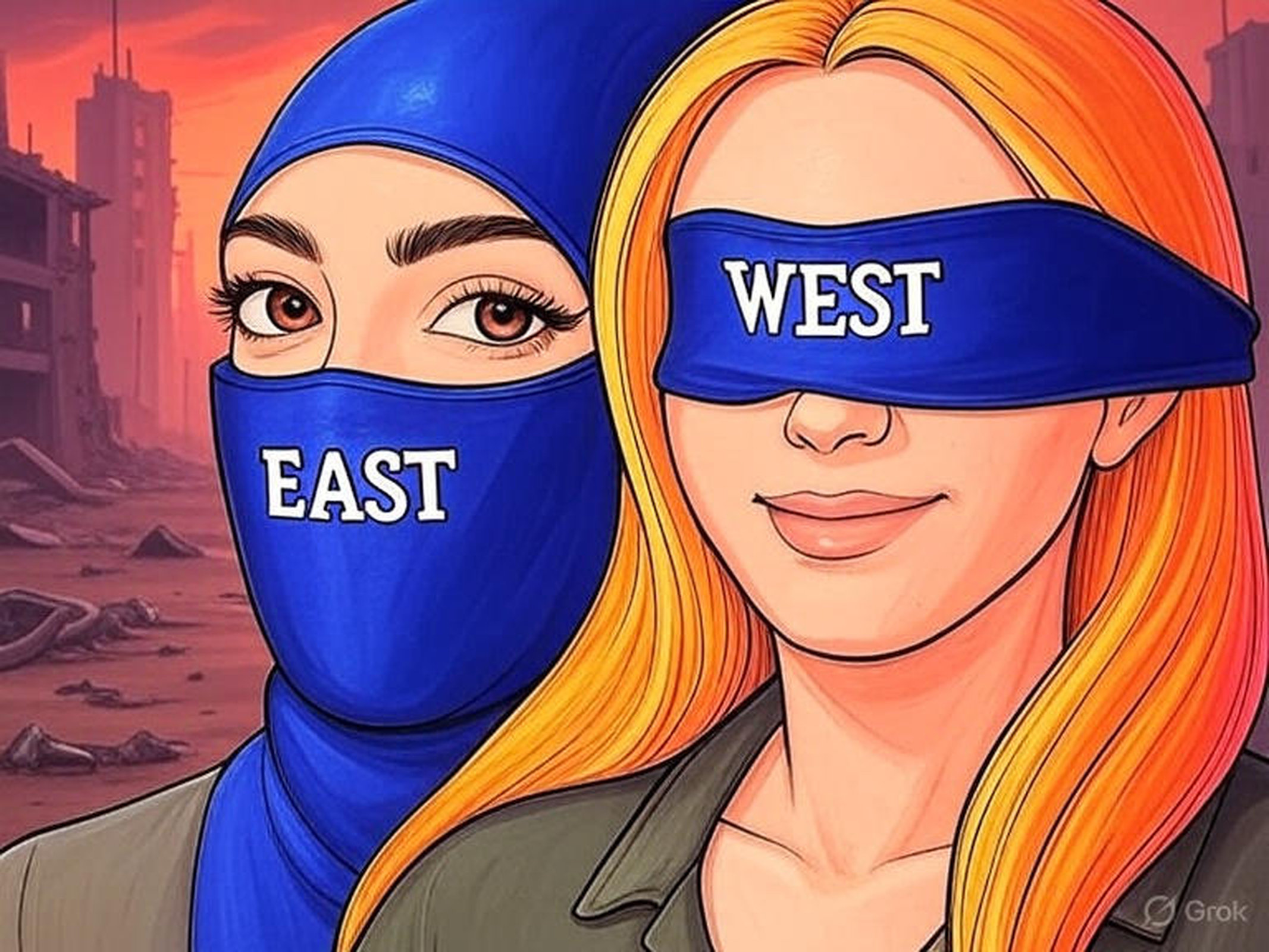 Naive West vs Focused East